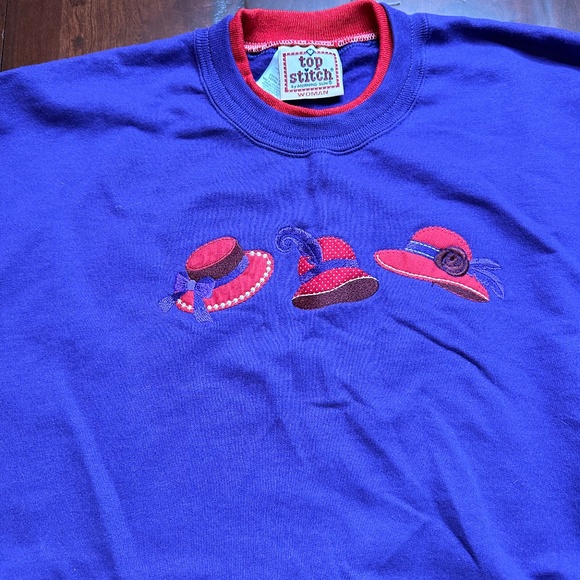 Red Hat Lady Red Hat Sweatshirt Long Sleeve Red and Purple 3x - Picture 8 of 11